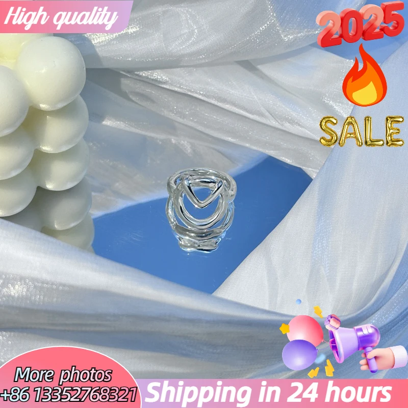 

Hot Sales 2025 New Style Fit Ring Fashion Plated 925 Silver 14k Gold Charm Niche Lovers Jewelry Gifts