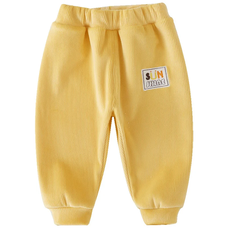 Autunno Inverno Bambino Ragazzi Pantaloni Sportivi Double-sided In Pile Infantile Neonati Pantaloni Adesivo Allentato Elastico In Vita Bambini