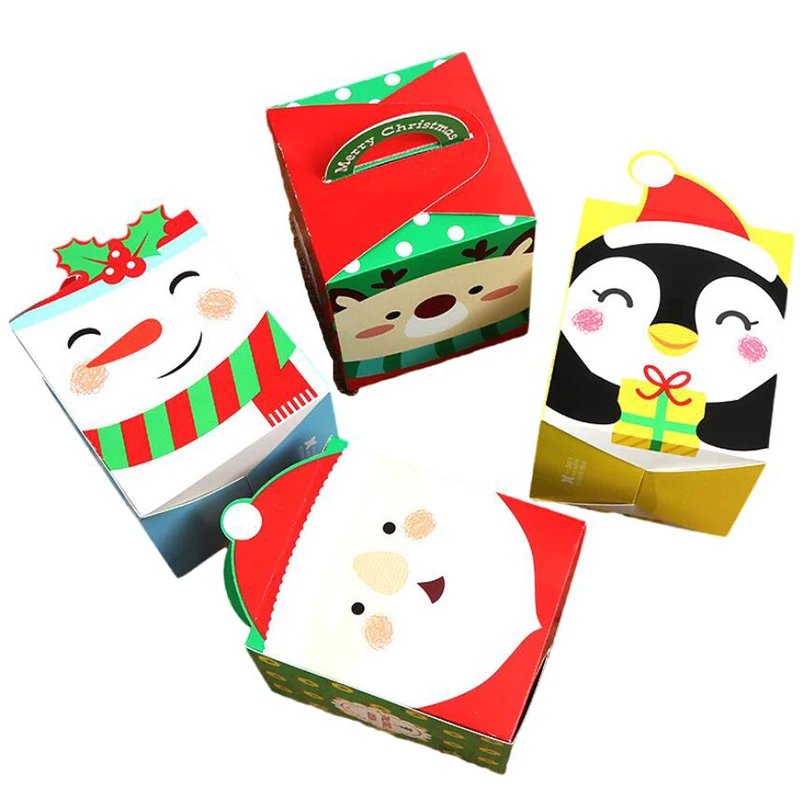 10/20PCS Christmas Advent Calendar Paper Candy Box Xmas Decor Gift Packaging Box Navidad Natal Noel Kids New Year Party Supplies