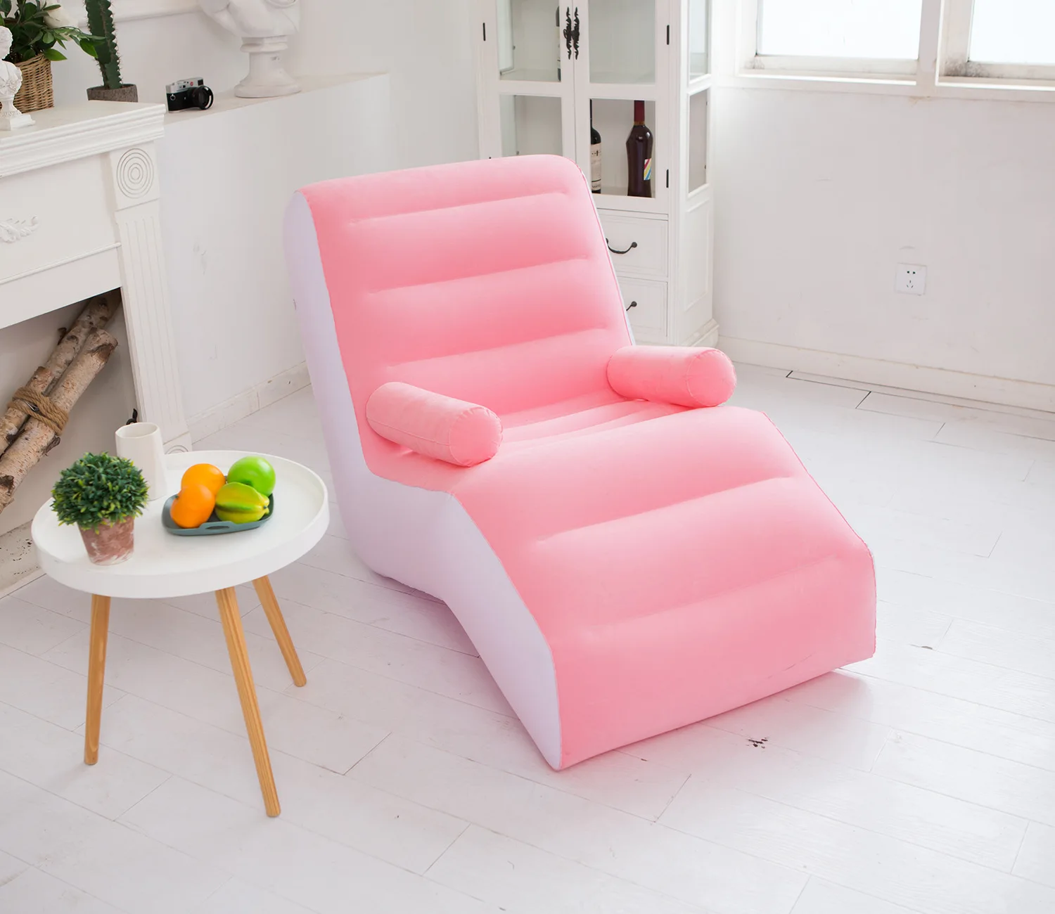Modern S-Type Inflatable Recliner Sofa Creative New Outdoor Lunch Break Lazy Flocking Inflatable Furniture