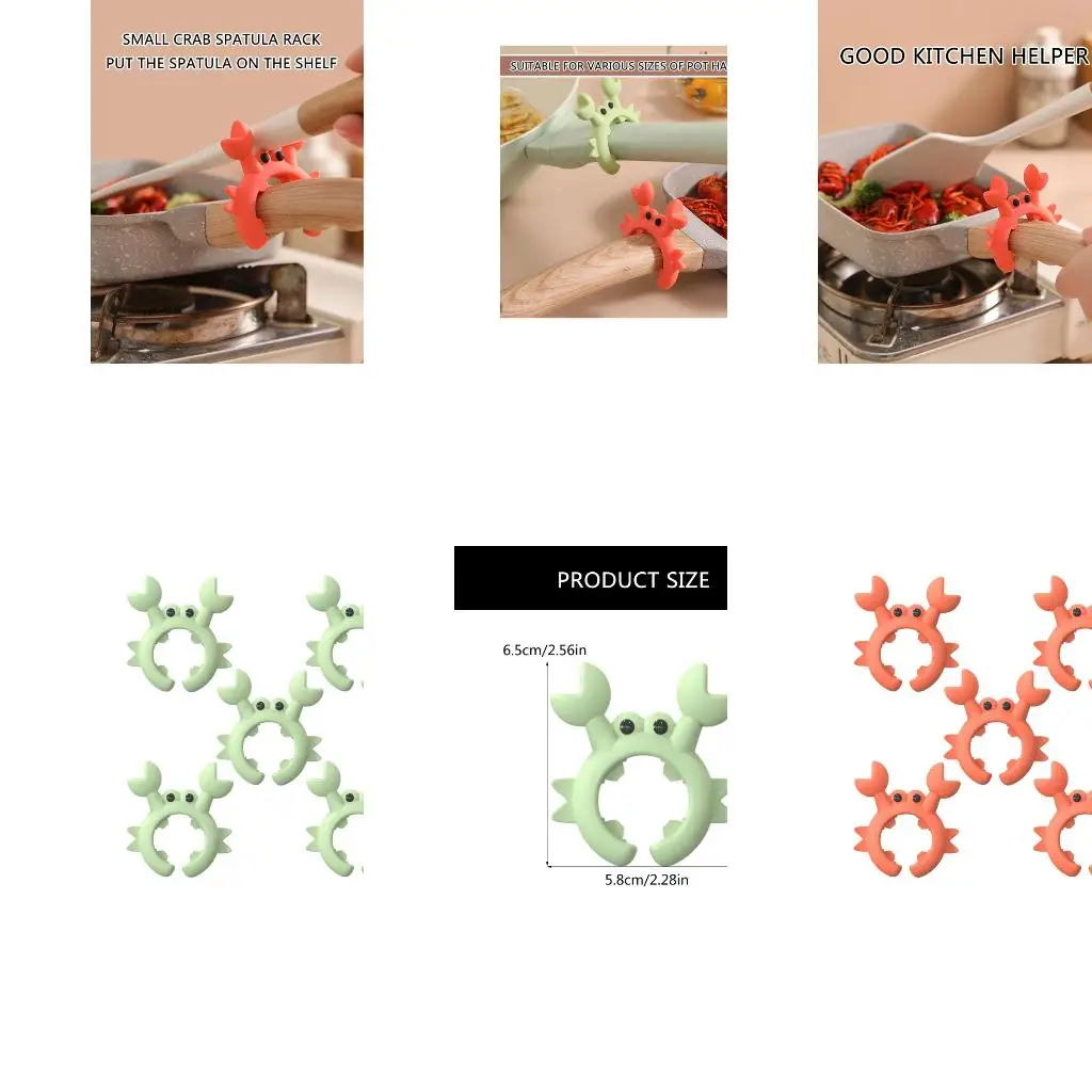 Set of 5 Silicone Spoon Rest Multifunctional Spatula Rack Kitchen Utensils Stand high quality