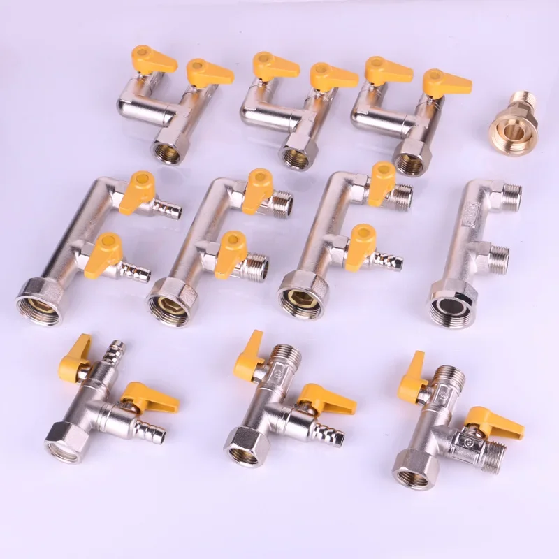 All copper 4-point gas valve gas special three-way natural gas fittings