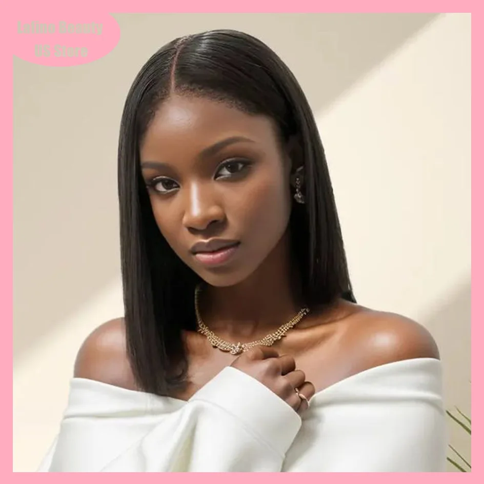 

Lafino 8 Inch Bob Wig Human Hair Straight Hd Lace Frontal Wig 13x6 13x4 Lace Frontal Short Wigs Black Wig Human Hair For Women