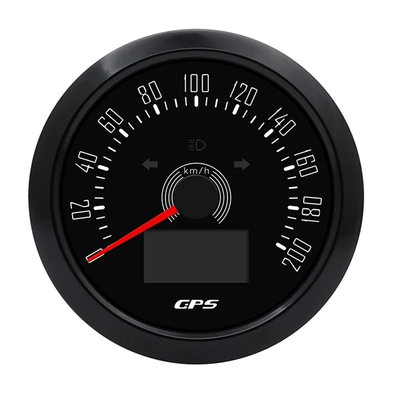 85MM GPS Speedometer With GPS Antenna 7Colors Backlight Digital LED Odometer Gauge For 12V24V Car Boat Marine