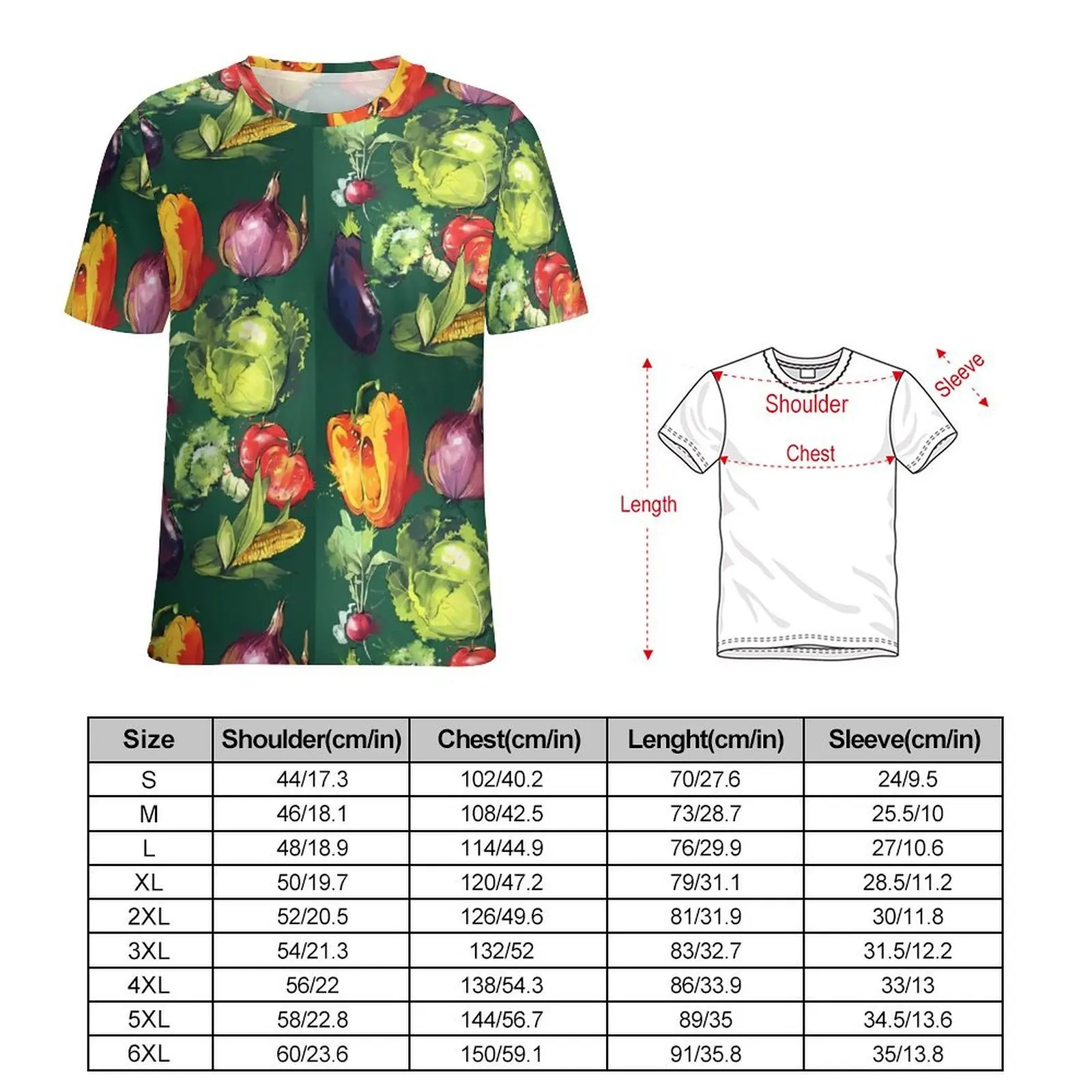 Radishes T-Shirt For Man Vegetable Custom O Neck T Shirts Original Hip Hop Clothes Short Sleeves Street Style Plus Size Tees