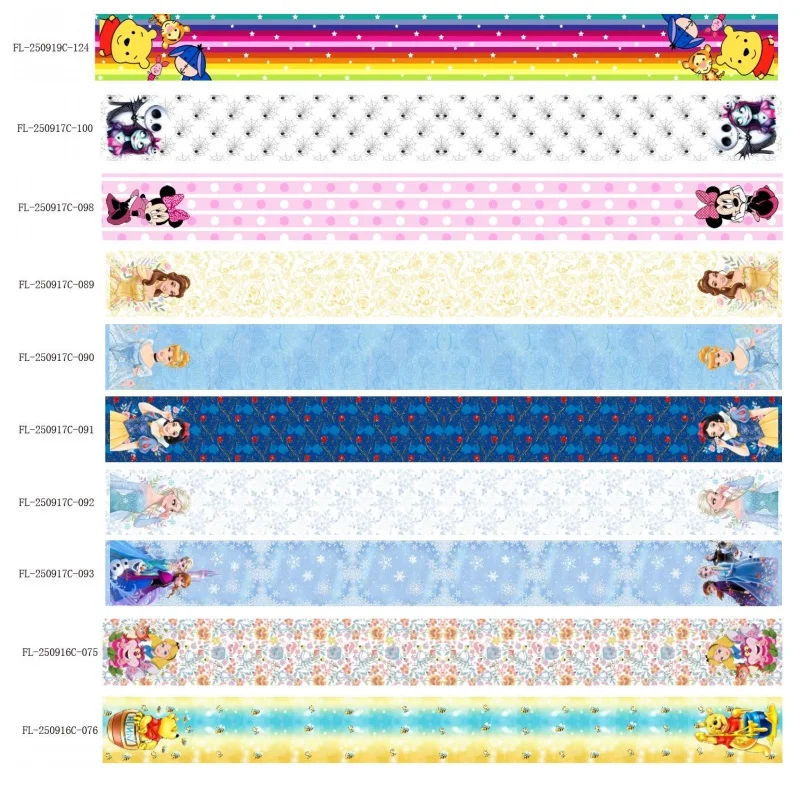 

75 мм лента принцессы с двумя концами и принтом в репсовую ленту 3 дюйма 50 ярдов для Haribows DIY аксессуары ручной работы