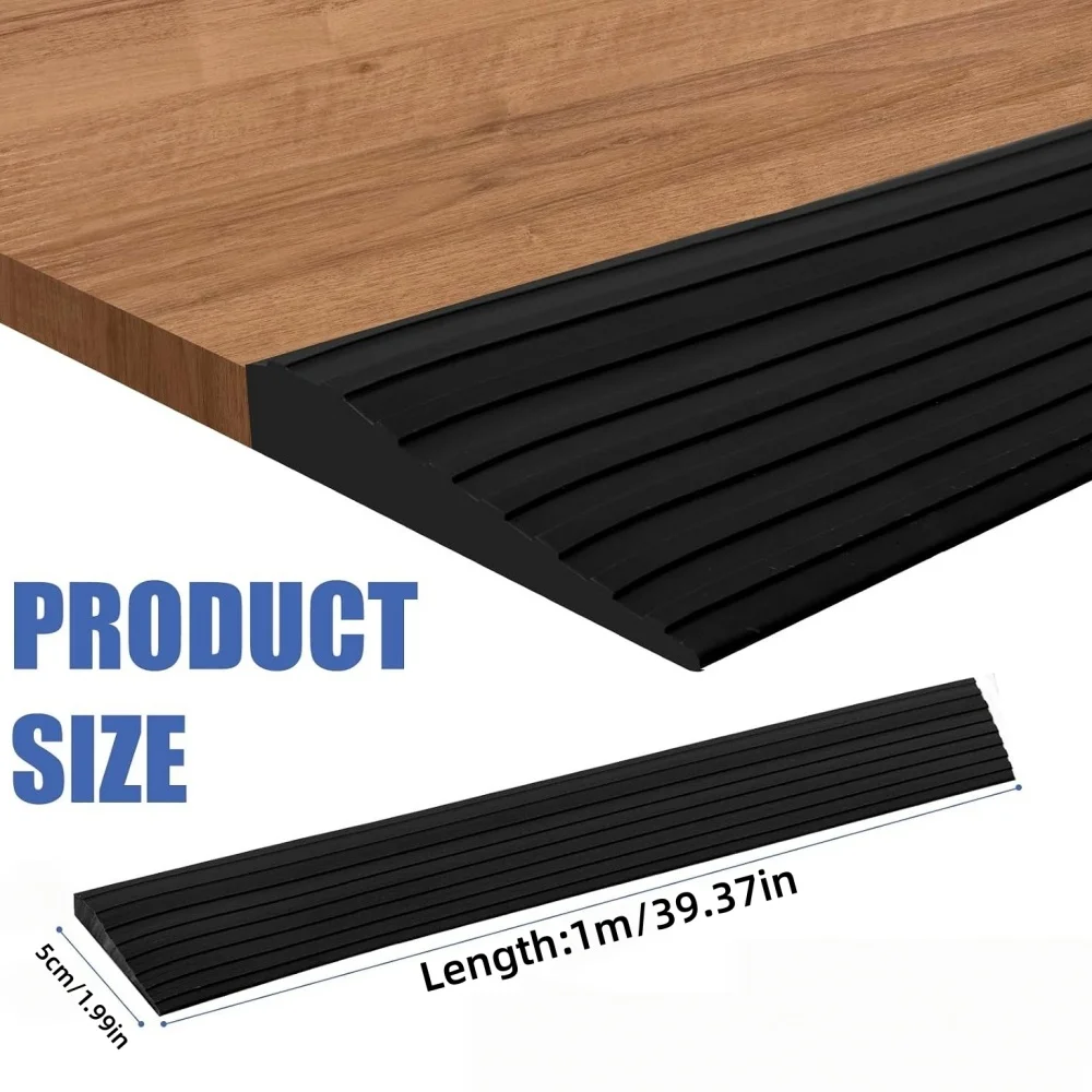 1pc 5cmX1m Multi Purpose Ramp Mat Door Threshold Ramp Self Adhesive Durable Non Slip Suitable for Robotic Vacuums Home