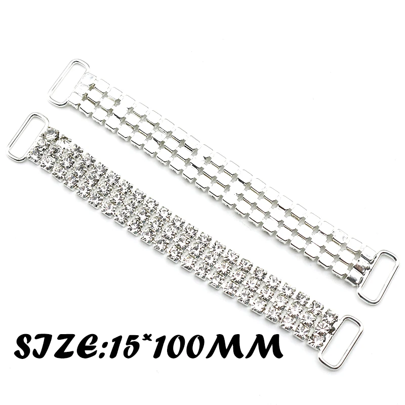 10Pcs/Lot 105MM Silver Water Diamond Chain Accessories DIY Bikini Connector Swimsuit Accessories