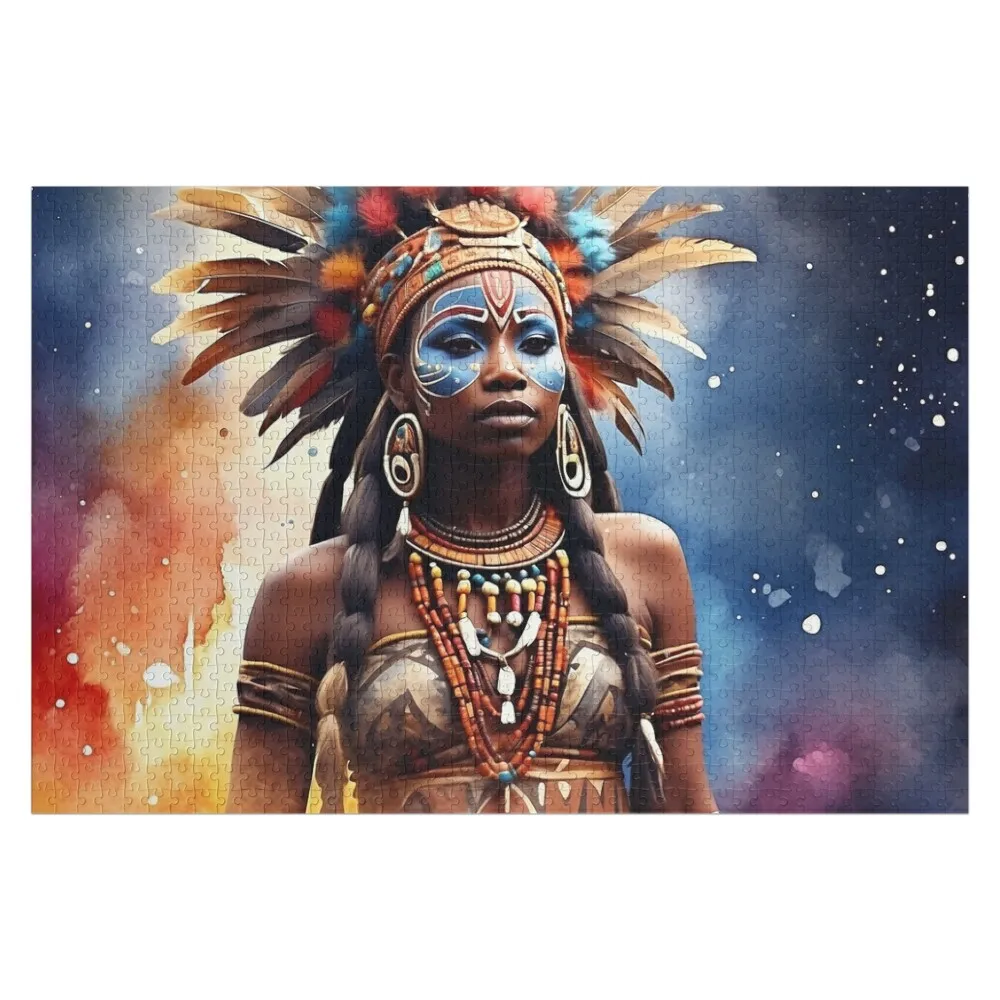 

Vibrant Masks and Garb: African Cultural Heritage Jigsaw Puzzle Wood Name Baby Wooden Iq Puzzle
