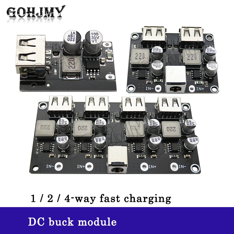 وحدة DC باك QC2.0 QC3.0 شحن سريع USB لوحة شحن الهاتف المحمول تدعم Apple Huawei FCP