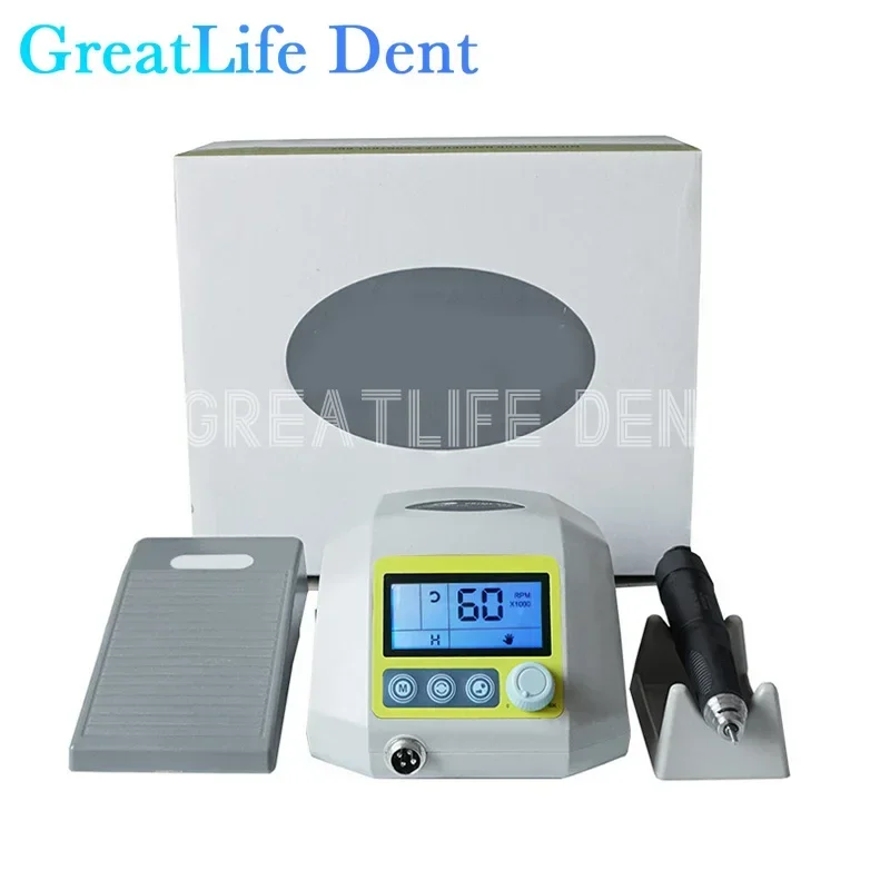 GreatLife Prime926 Dental Lab Brushless Micromotor with Handpiece 250W 60000rpm Speed Jewelry Nail Art Grinding Machine