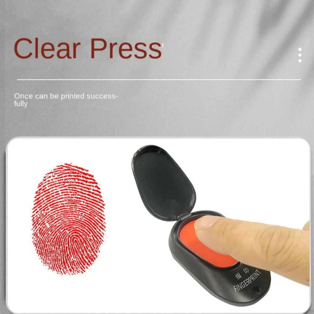 Mini tampone di inchiostro per impronte digitali con stampa trasparente per notarile Anti-Fake Pocket Finger Signature Inkpad stampa a dita ad asciugatura rapida