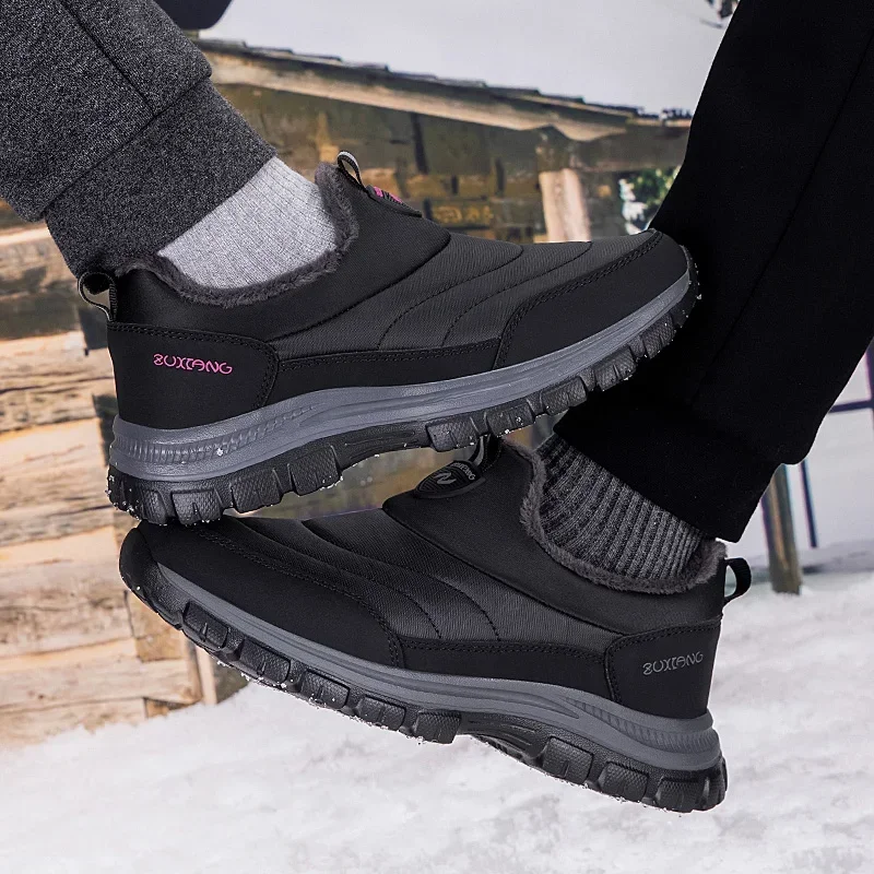 Ältere Winter Casual Turnschuhe Plus Samt Verdicken Warme Männer Frauen Schnee Baumwolle Schuhe Outdoor Walking Casual Schuhe für Ältere Menschen