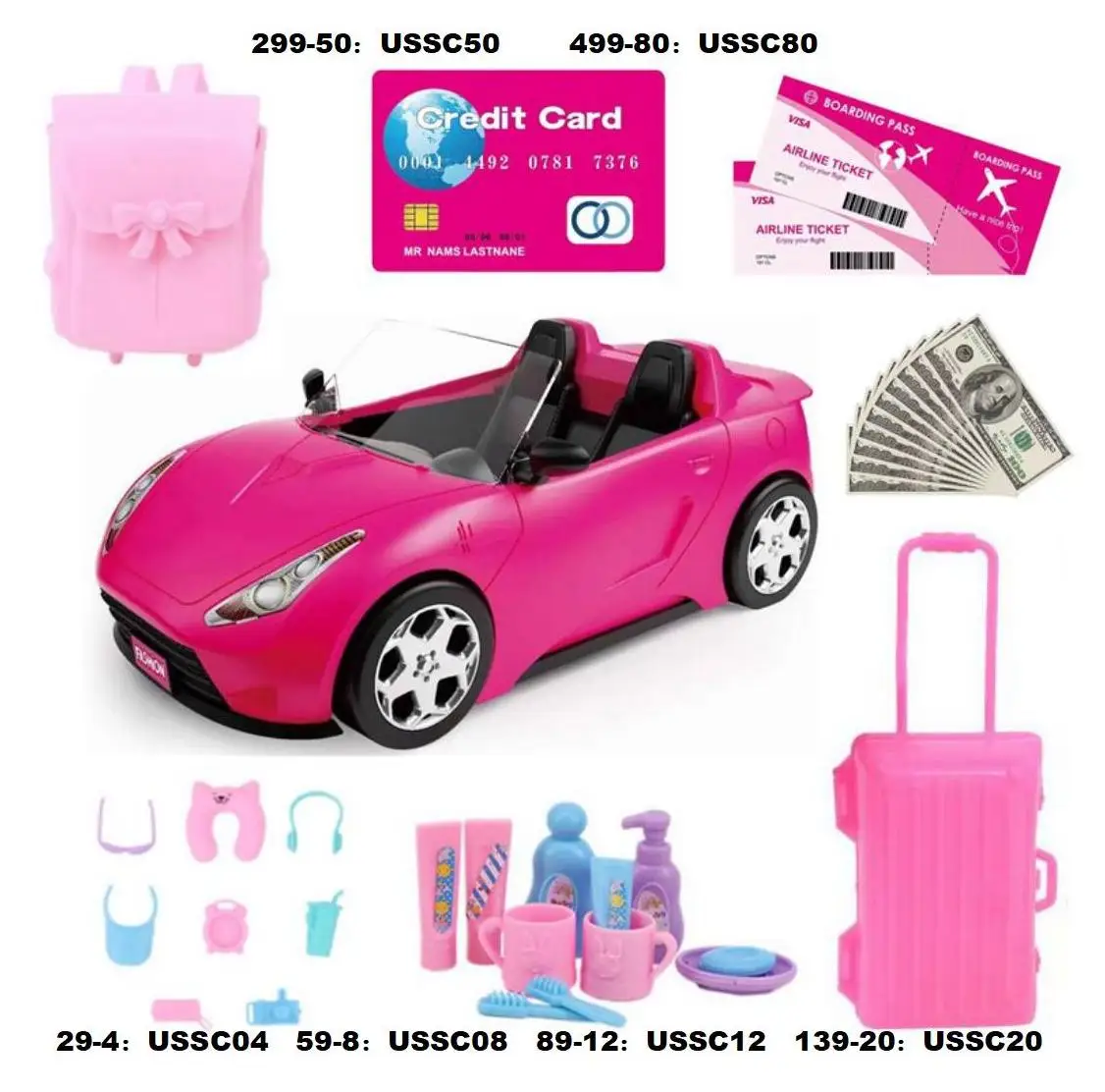 Hot Selling Fashion Cool Car Girl Doll Racing Car For Barbie Travel Miniature Items Auto Cars Toys Baby Game Birthday Present