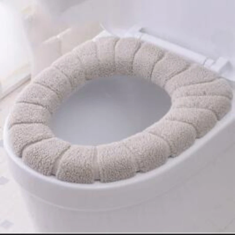 1pcs Thicker Bathroom Toilet Seat Cover Pads Soft Comfortable Toilet Seat Cushion Cover Stretchable Toilet Seat Warmer Easy Inst