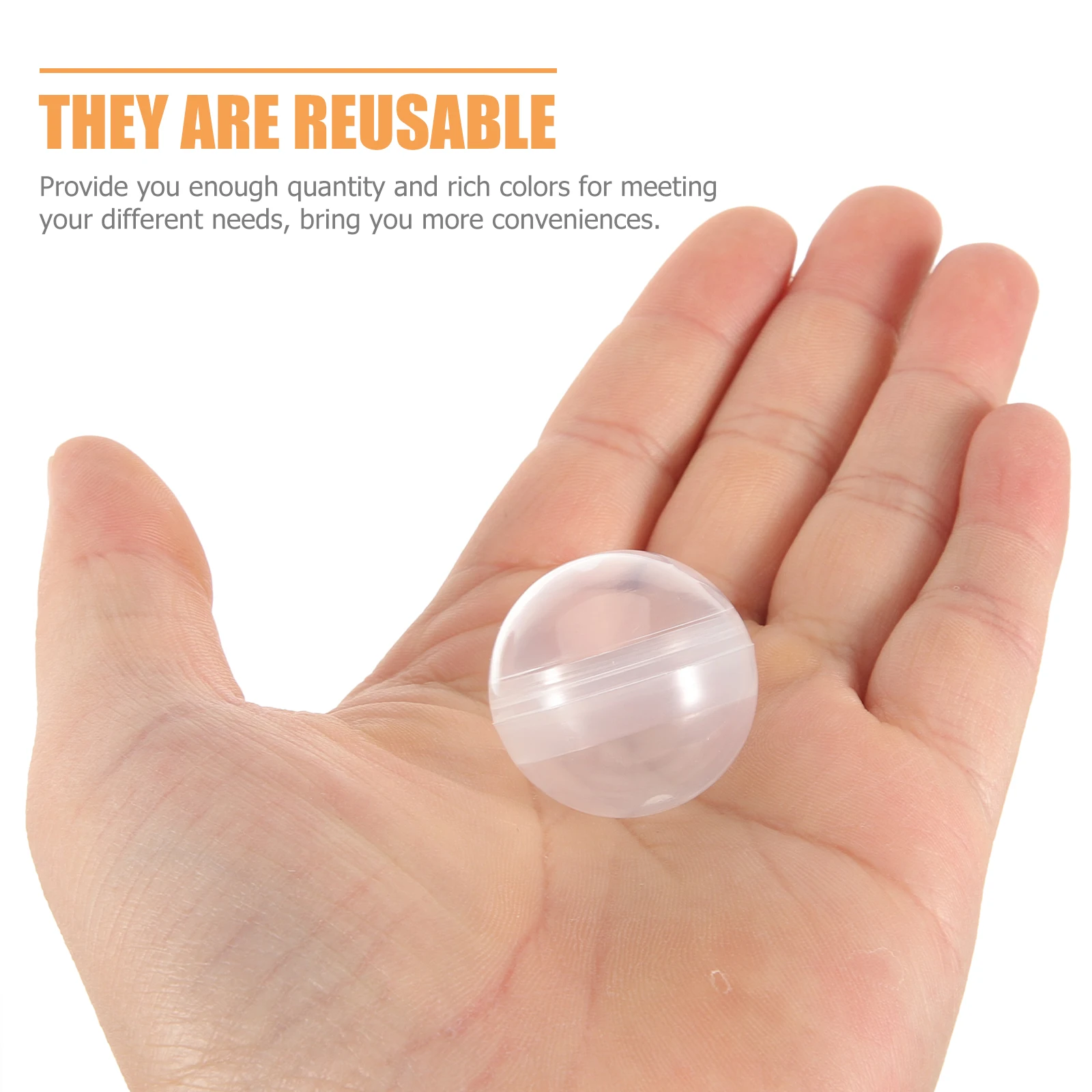 100Pcs 2.8cm/3cm Clear Plastic Balls Gumball Machine Capsules Balls Desktop Claw Toy Baby Vending Machines Ornaments Kids