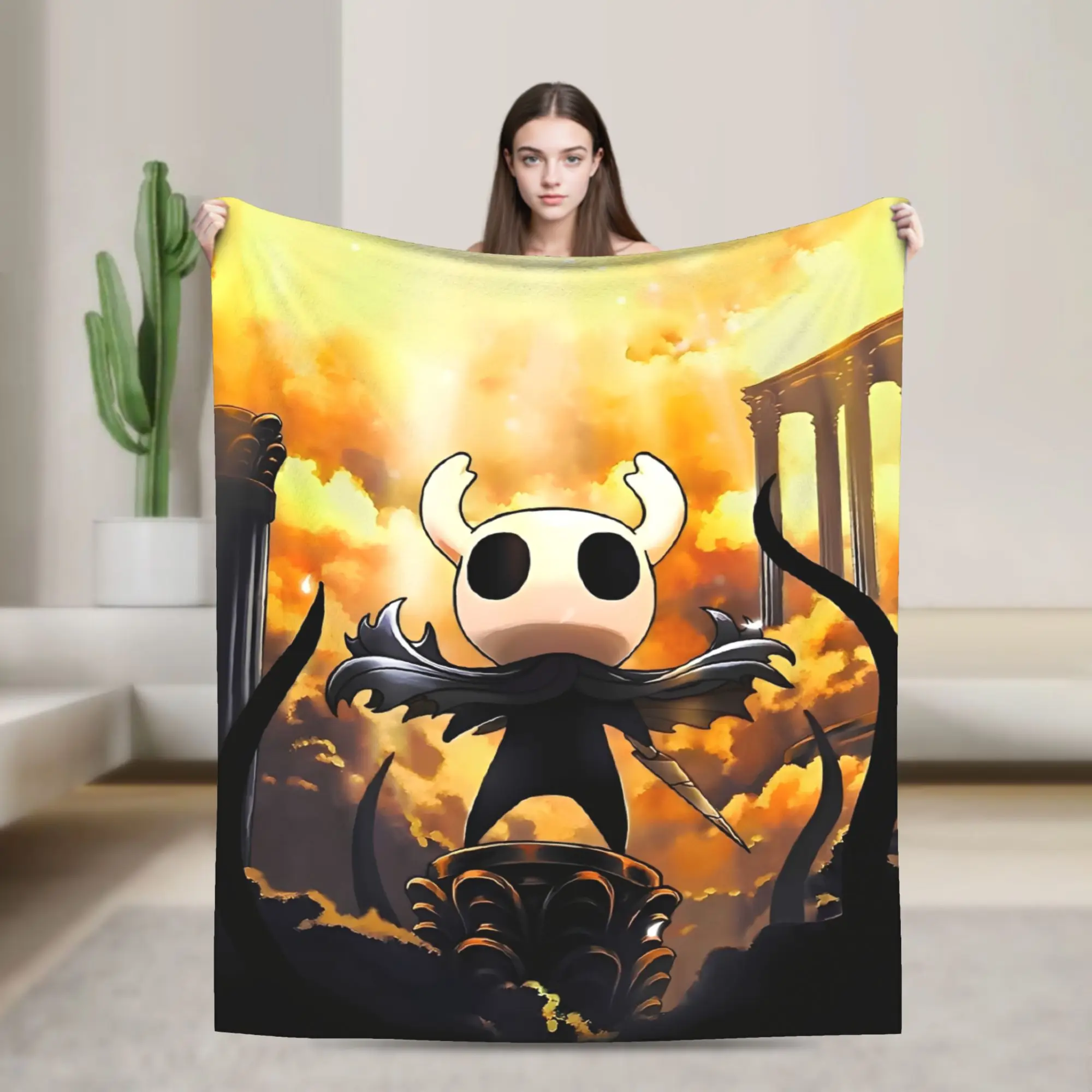 Hollow Knight Funny Games Throw Blanket for Couch  Soft Fuzzy Plush Blanket 50x60 Inch Multiple Sizes Bedspread for All Seasons