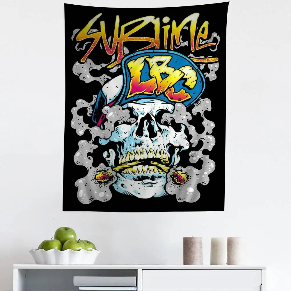 S-Sublime Classic Band Printed Large Wall Tapestry Indian Buddha Wall Decoration Witchcraft Bohemian Hippie Wall Art Decor