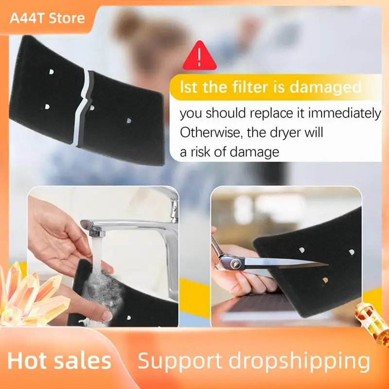 

A44T 8PCS Dryer Filter For Bauknecht Privileg Whirlpool HX 481010716911 Dryer Filter Resuable Condensing Dryers Sponge Filter