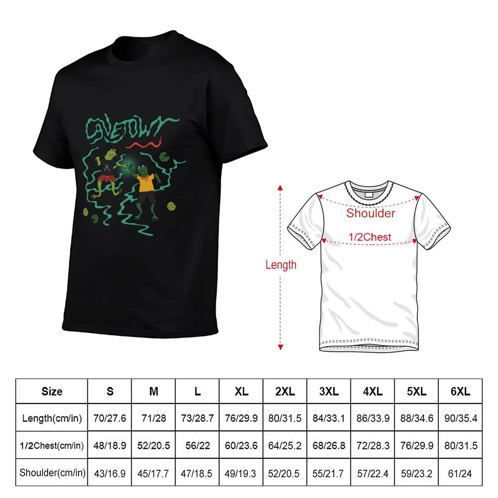 cavetown frog tee T-Shirt Breathable Gym Short Sleeve T-Shirt