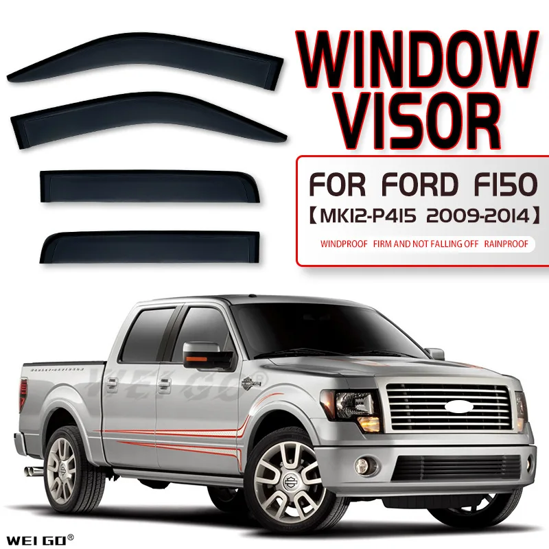 

Car Sunvisor Windshield Deflector Window Visor PC Injection Molded Rain Shield For Ford F150