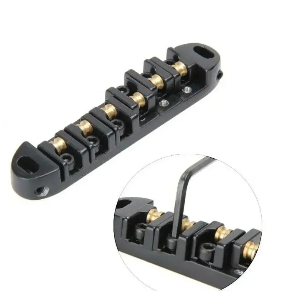 New Hot Sale- Guitar Bridge Tailpiece Tune O Matic Black Saddle Roller Bridge Wei Ke Music Store- Guitar Parts