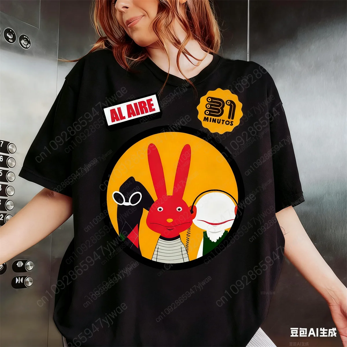 Chilean Satirical News Program 31 Minutos Cartoon Puppet Graphic Printed T-Shirt Summer Women'S Round Neck T-Shirt Casual Top