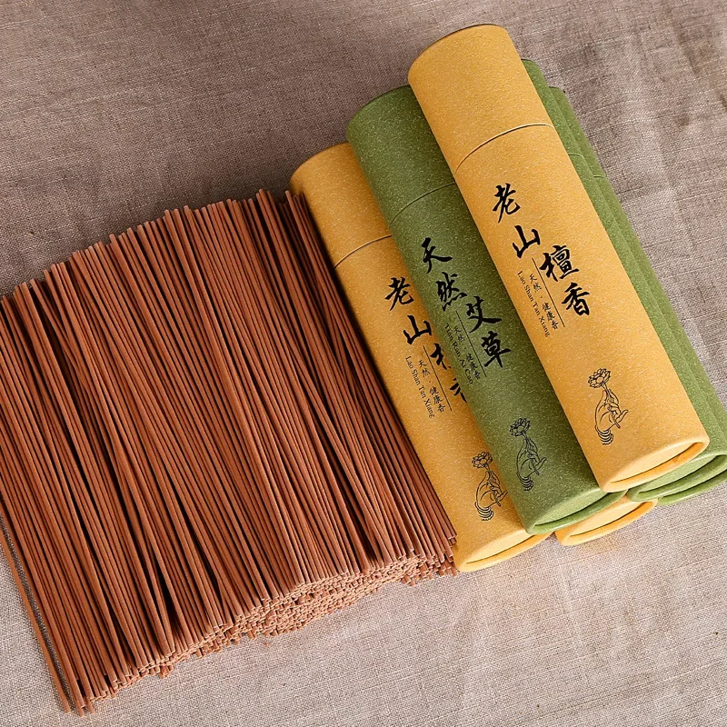 200g Big Tube 350pcs Stick Incenses Mosquito Repellent Bulk Sale Wormwood Sandalwood Incense Sticks for Living Room Buddhist