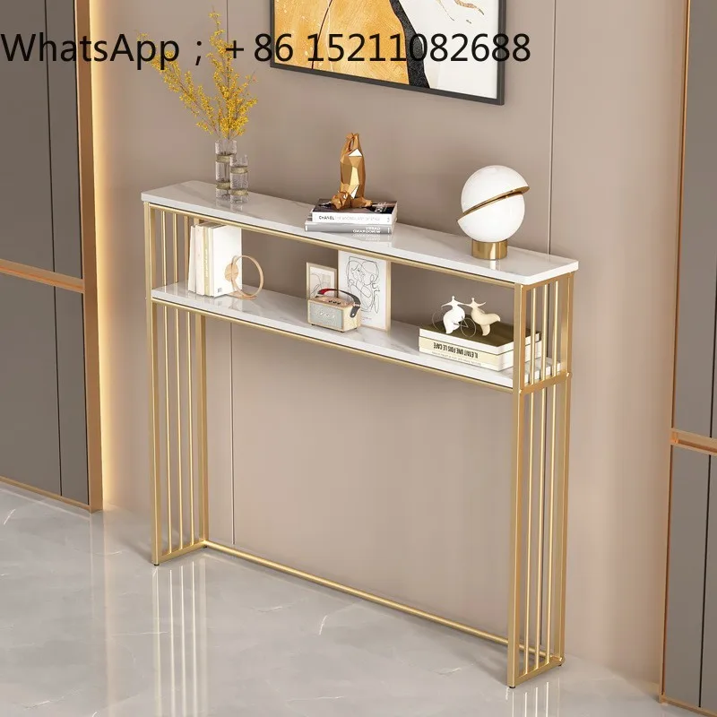 LLY Narrow bookshelf against the wall Simple modern living room Heating long bedside storage porch Sofa floor rack