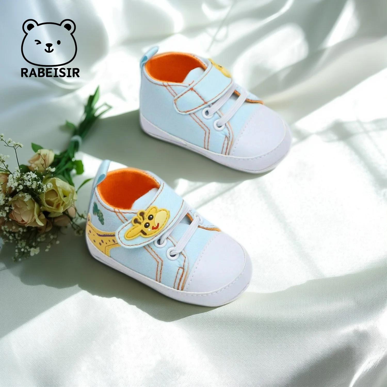الرجال والنساء طفل حذاء قماش 0-18 أشهر طفل حذاء طفل صغير الكرتون حذاء قماش لينة وحيد عدم الانزلاق