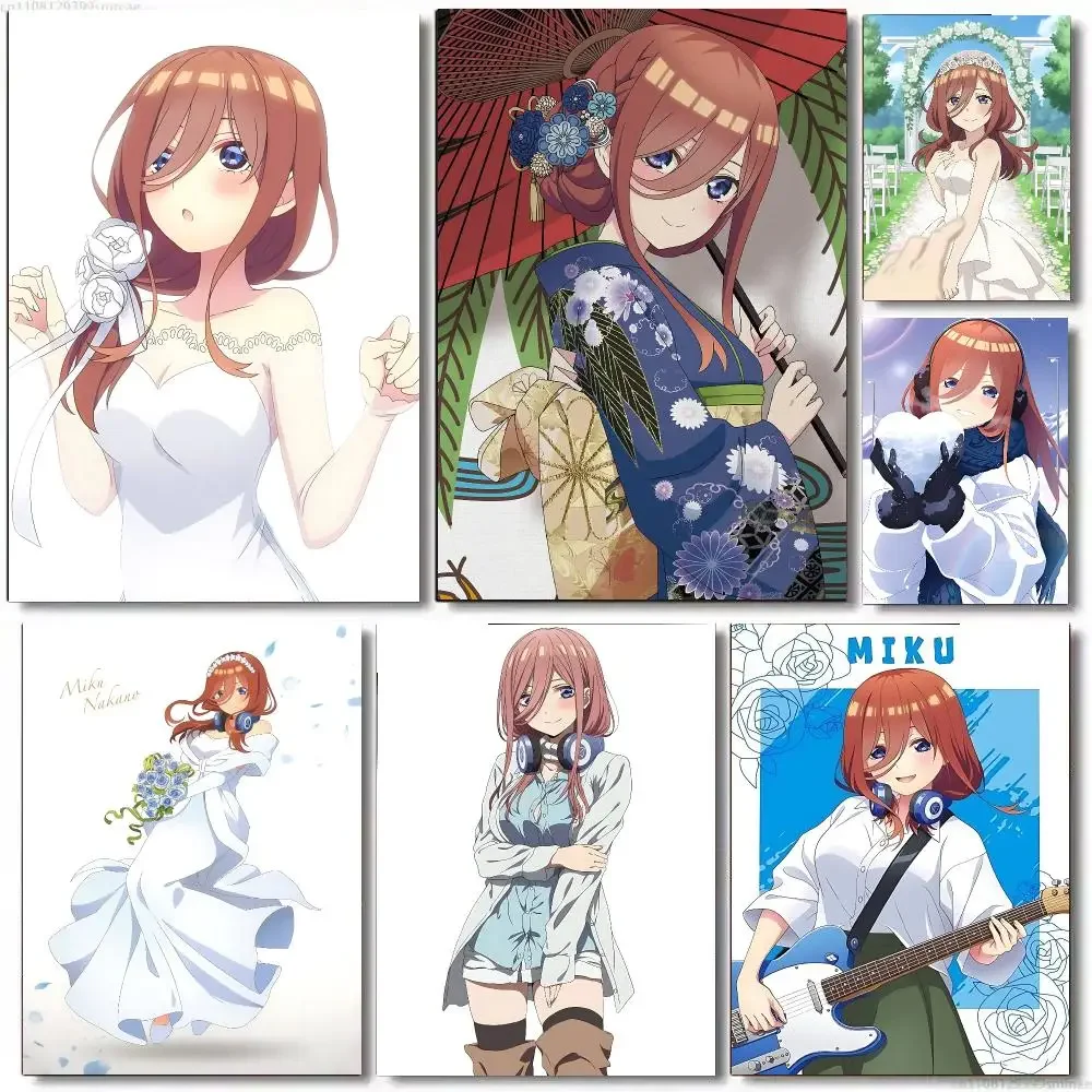 anime 5 Toubun no Hanayome Miku Nakano New Arrival Popular Art Print Poster HD Wall Art Sofa Home Decor Gift For Fans
