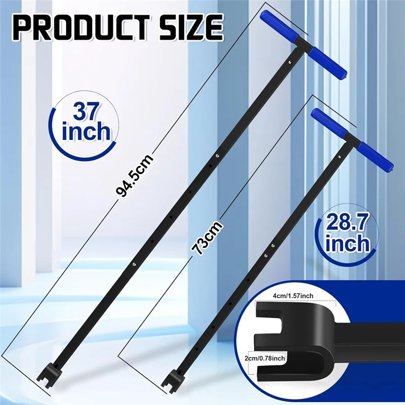 Watermeter sleutel uitgeschakeld gereedschap 15 inch tot 28 inch met 4-weg nutsvoorzieningen sleutel, T-handvat verwijderbare watermeter moersleutel-AS97