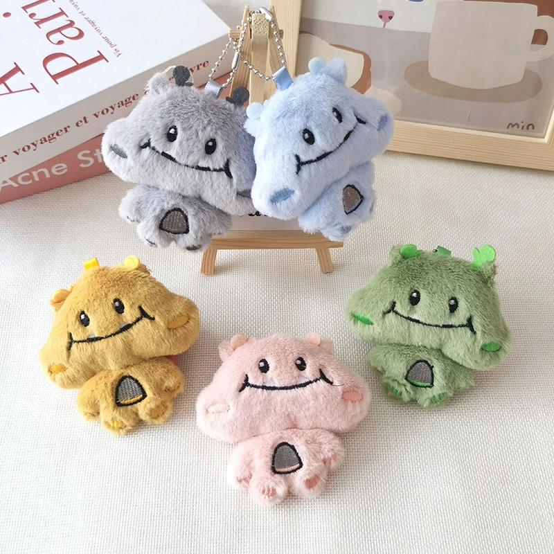 Kawaii Big Mouth Dragon Pendant Mini Plush Doll Cartoon Bag Ornament Gift Doll Pendant Plush Keychain Gift