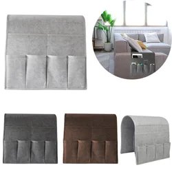 Felt Bedside Storage Bag Organizer Bed Desk Bag Sofa TV Remote Control Hanging Caddy Couch Storage Organizer Bed Holder Pockets