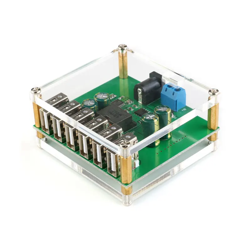 DC5V8A Output Power Module Step-down Module/Acrylic 6 USB To 5V/8A Step-Down Buck Converter Dual USB With Acrylic Case