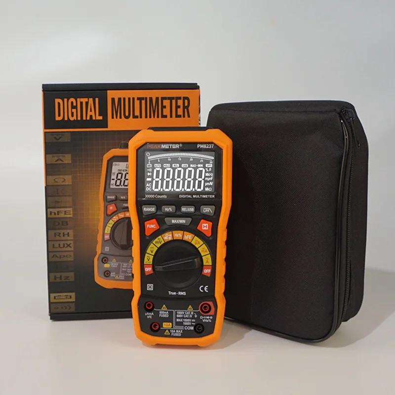 

PEAKMETER PM8237 AC DC Digital Multimeter 10A 1000V High Precision 30000 Counts Display USB Interface Auto Range