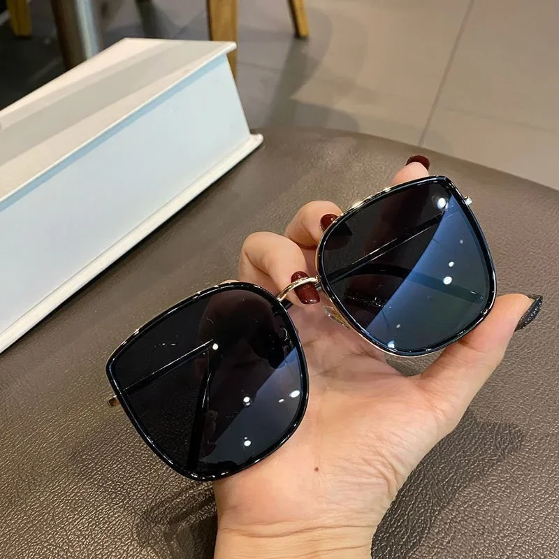 Trendy Square Metal Pilot Women Sunglasses Luxury Men Sunglass Outdoor Driving Shade Sun Glasses Unisex UV400 Eyewear