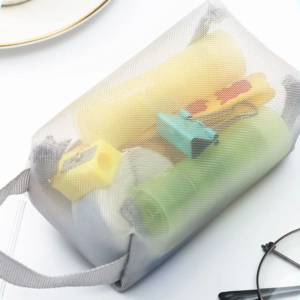 Transparent Mesh Storage Bag ID Credit Card Holder Nylon Small Coin Purse Card Bag Travel Organizer Transparent Cosmetic Bag