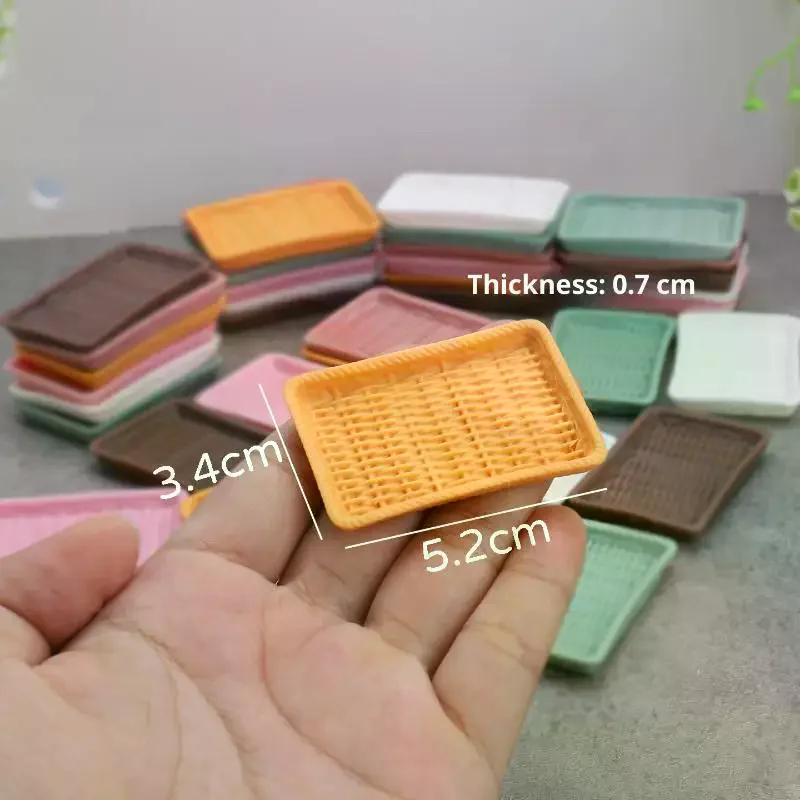 10 szt. Miniaturowe naczynia kuchenne do domku dla lalek, talerze, talerzyki deserowe, talerze na chleb, model, ozdoby, zabawki, akcesoria do domku dla lalek