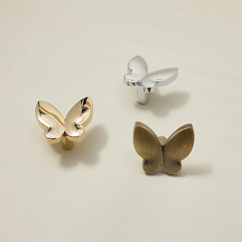 Beauty 10PCS Solid Brass Butterfly Furniture Pulls Handles Drawer Knobs Cupboard Wardrobe Closet Dresser Shoe Wine Cabinet Pulls