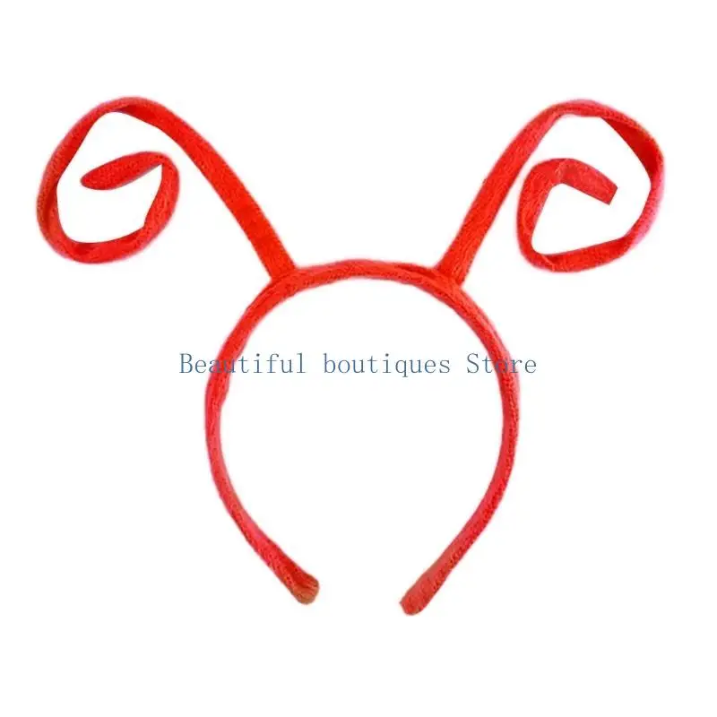 

U4LF Хэллоуин Милая повязка на голову с муравьем Бархатная повязка на голову с жуками Повязка на голову с антенной-бабочкой