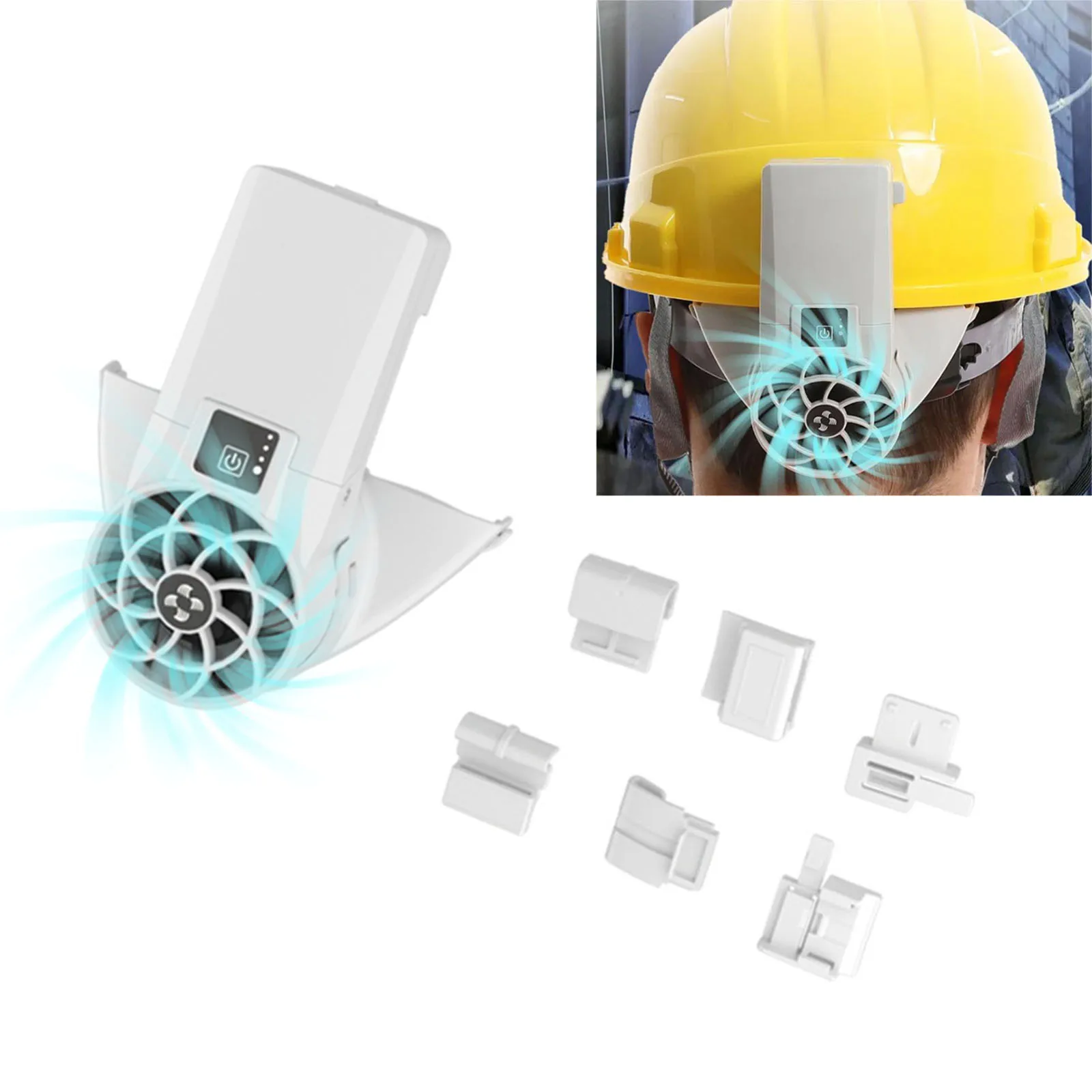 Universal Hard Hat Fan Capacete, fácil de instalar, resfriamento verão atividades ao ar livre, vento forte, capacete multiúso ventilador traseiro