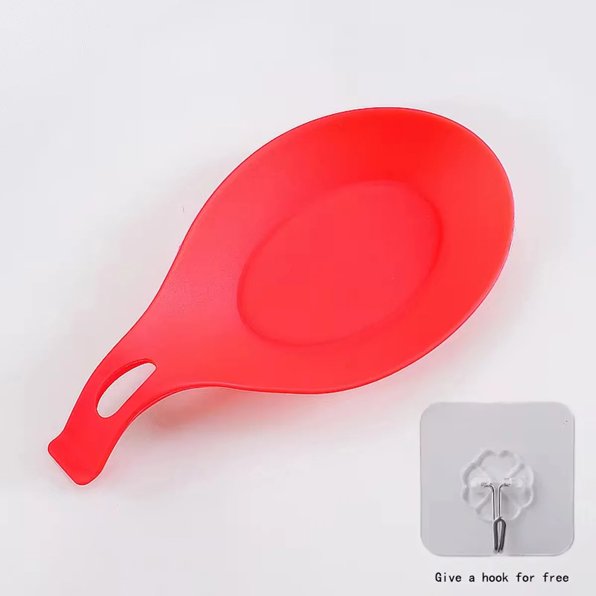 News 1pcs Four-Color Silicone Nontoxic Insulated Spoon Kitchen Storage Non-Slip Shelf Spoon Spatula Shelf Household Accessories