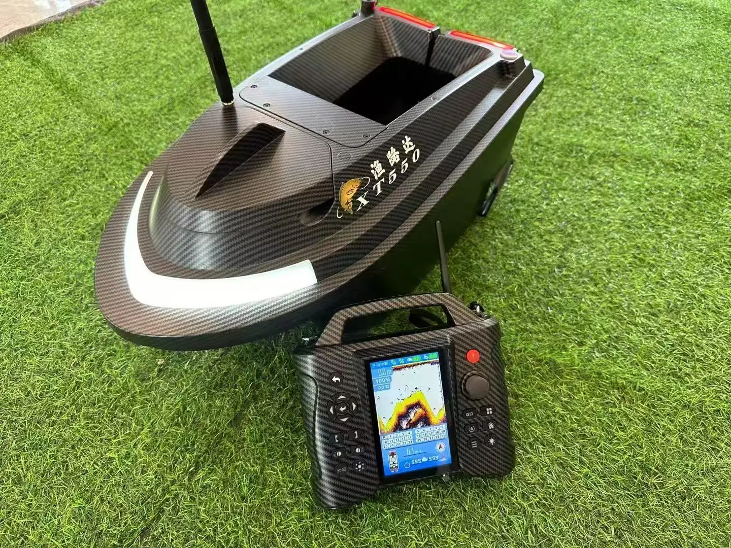new Bait Boat XT550 GPS and Sonar Precise Positioning Intelligent Long Range Nesting Boat HD Screen IPX5 Waterproof Bait Feeding