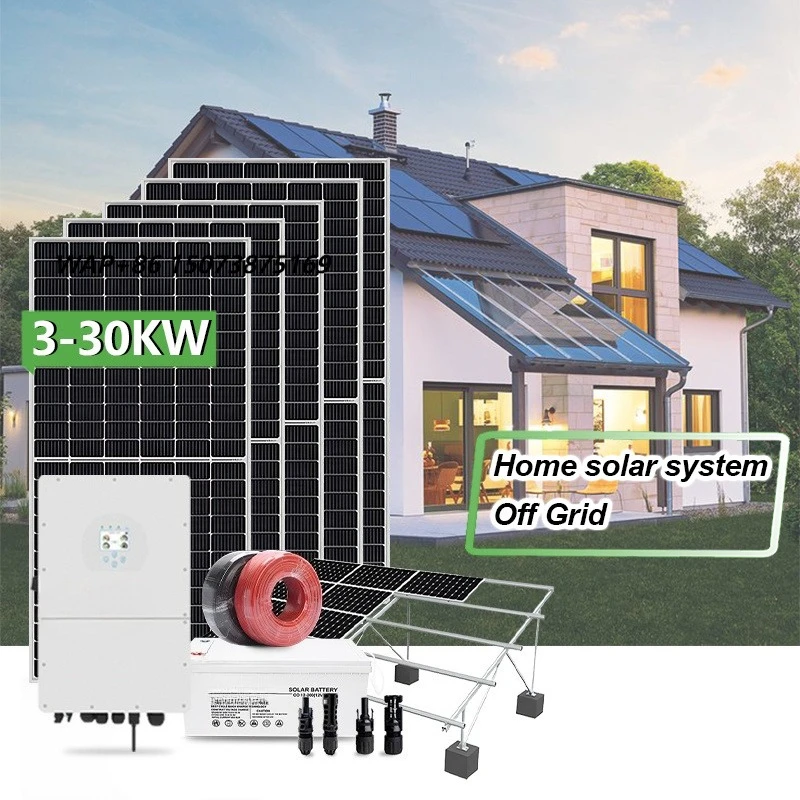 Commercial off Grid Solar System 3kw 10kw 20kw 30kw Hybrid Solar Power System 3 Phase Complete Kit