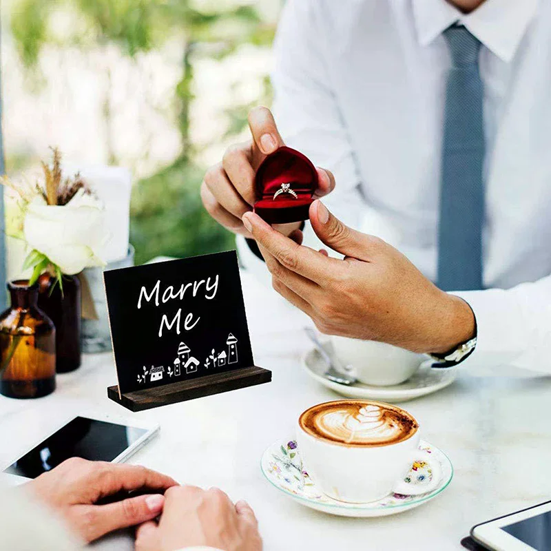 

Vintage Small Blackboard Bar Counter Message Board Desktop Decoration Wooden Blackboard Stall Hand-painted Sign Message Board