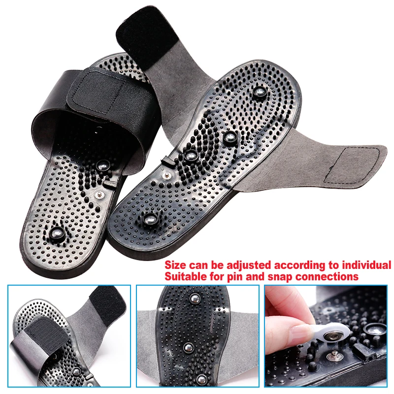 Massage Slippers Foot Acupuncture TENS Therapy Massager Chinese Medicine Pedicure Cobblestone Feet Care Shoes Unisex