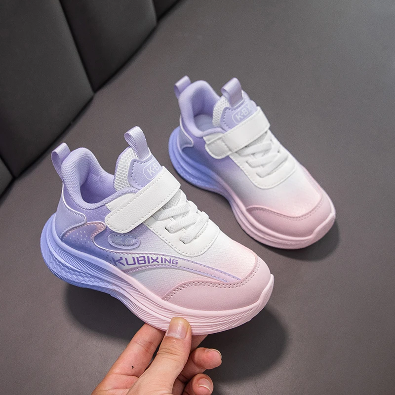 4-12 Years Kids Waterproof Leather Hook-and-Loop Sneakers Boys Girls Tennis Running Shoes Non-Slip Casual Trainers for School