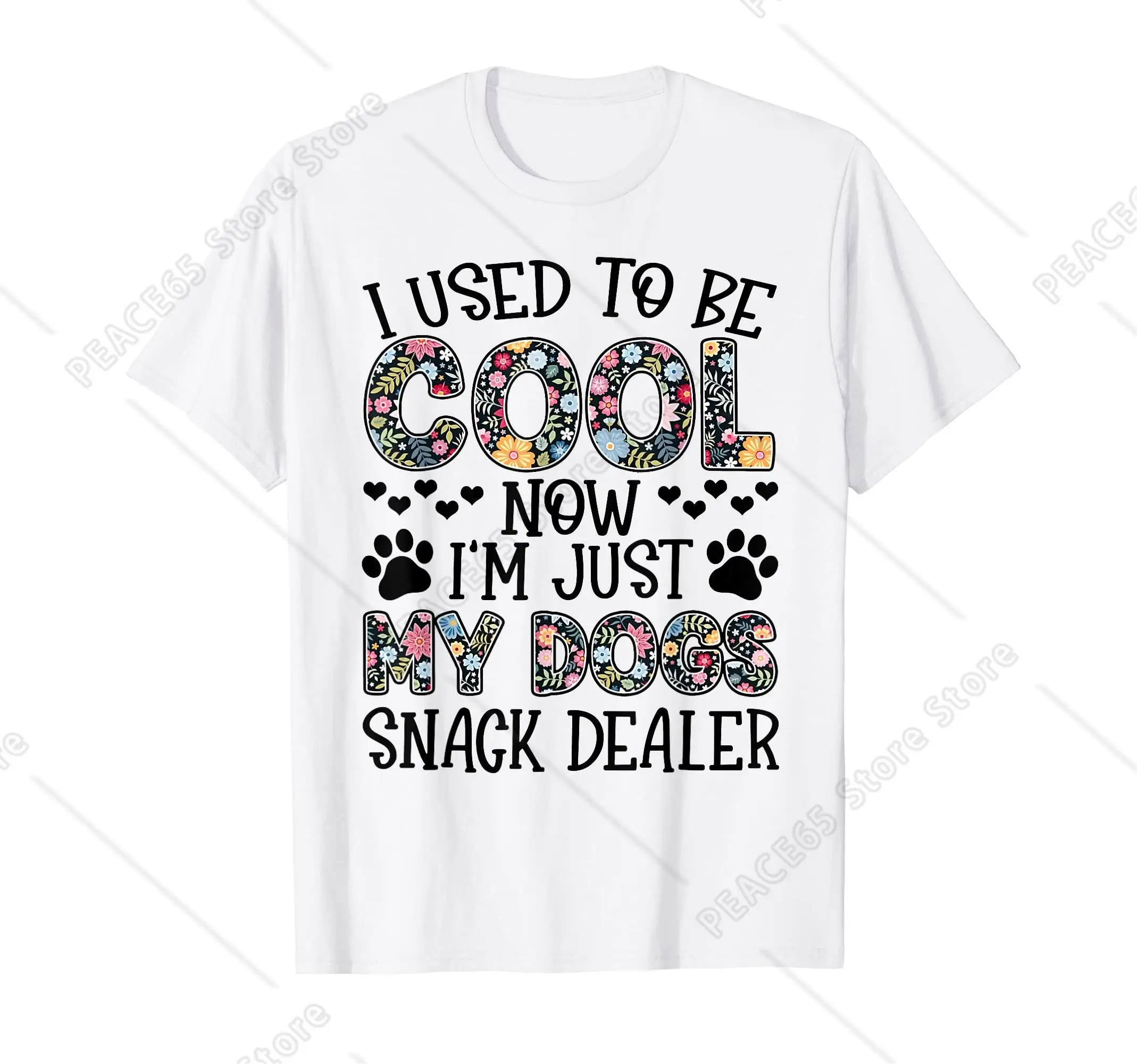 Used to be Cool Now I'm Just My Dogs Snack Dealer T-Shirt Me Graphic Tshirt Funny Cat Tshirt Fashion Harajuku T-shirt Hip Hop