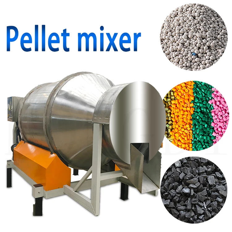 304 large thickened horizontal stainless steel drum mixer food industry mixing equipment chemical powder mixing machine